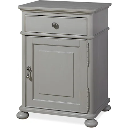 Door Nightstand with Adjustable Shelf